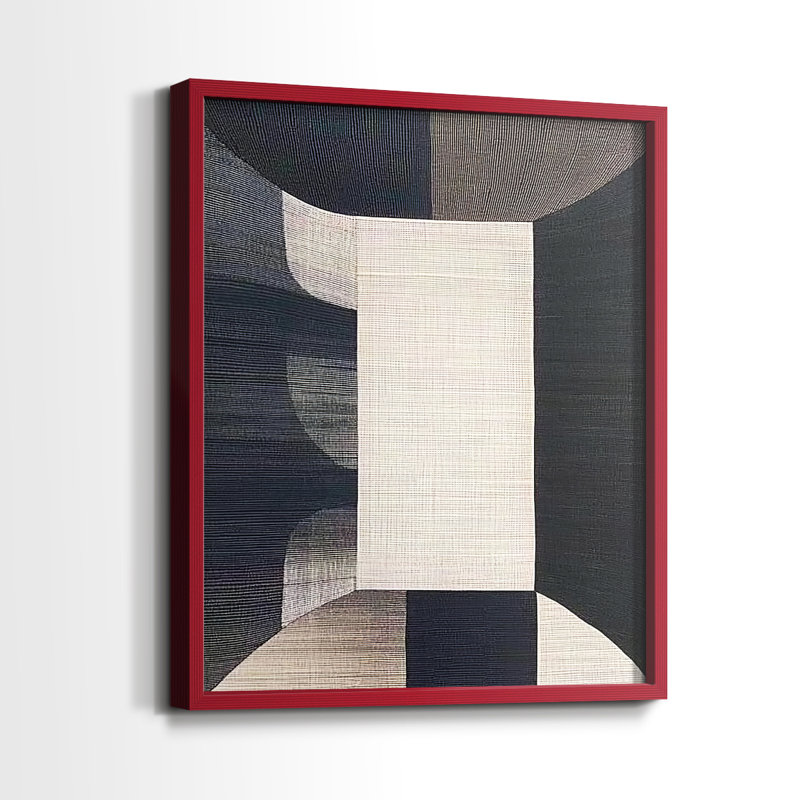 "ABSTRACT Series DCLXI" par J Paul, H 11 po x l 9 po, Rouge