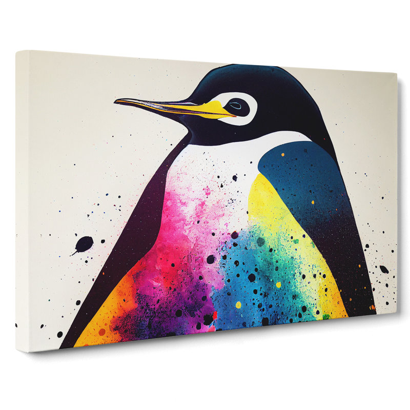 Penguin Splash Vol.3 Abstract - Wrapped Canvas, 35cm H x 50cm W x 3cm D