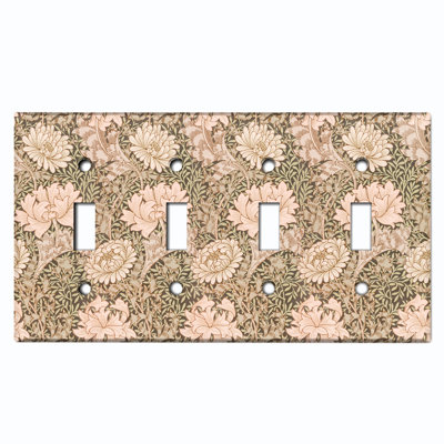 Copper Rust Patina Teal Print 4 - Gang Toggle Light Switch Standard Wall Plate