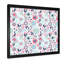 «Retro Pink and Blue Flowers», reproduction d'art sur toile à motifs-66811785-66811786