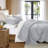 Floral Embossed Microfiber Quilted Bedspread Set-124308867-124308865