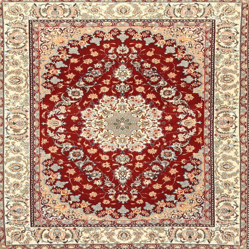 Dan Wool Oriental Indoor Rug, Square 8'