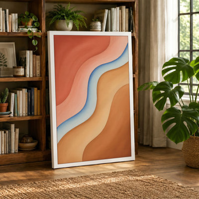 Flowing Horizon Minimalist - Wrapped Canvas