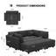 Canapé modulaire réversible de 90,2 po de largeur Neemi-86879589