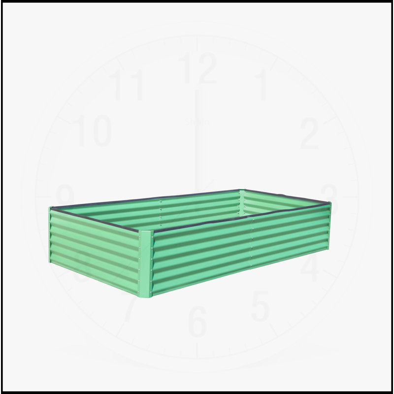 Lit de jardin surélevé galvanisé, H 11,81 po x l 70,87 po x P 35,43 po, Vert