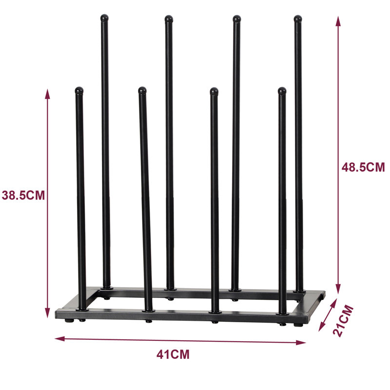 4 Pair Metal Welly Walking Boot Stand Shoe Rack Garden Shed Home Storage