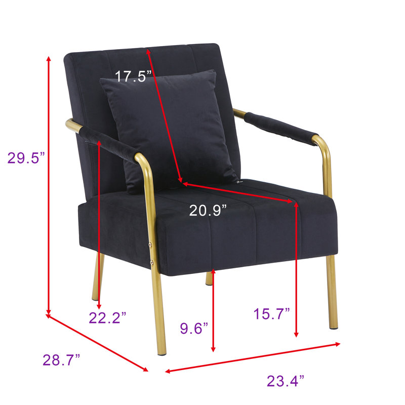 Fauteuil d'appoint Ernst, Noir