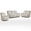 Ensemble de salon inclinable manuel 3 pièces en chenille moderne-1542321562