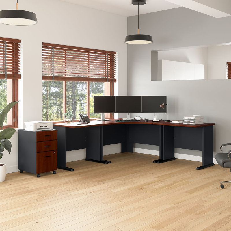L-Shape Executive Desk, Hansen Cherry