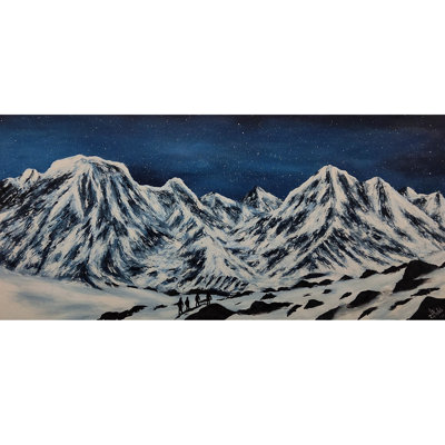 In The Himalayas | Acrylic On Canvas | By Akshita Makhija