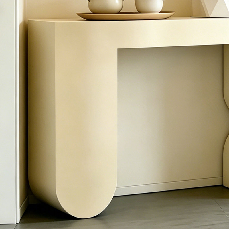 Console de style italien moderne et minimaliste, 33.5" H x 43.3" W x 15.7" D, Beige, Beige, Beige