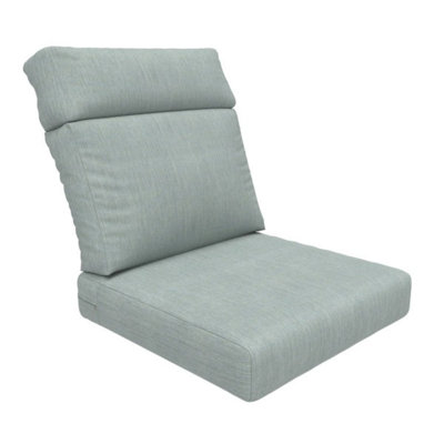 24.5 x 27 inch Arnisa Sunbrella Outdoor Cushion For High Back Chair, 6 inch Thick Outdoor Replacement Cushion, Lamley Patio Wicker Chair Cushion Set