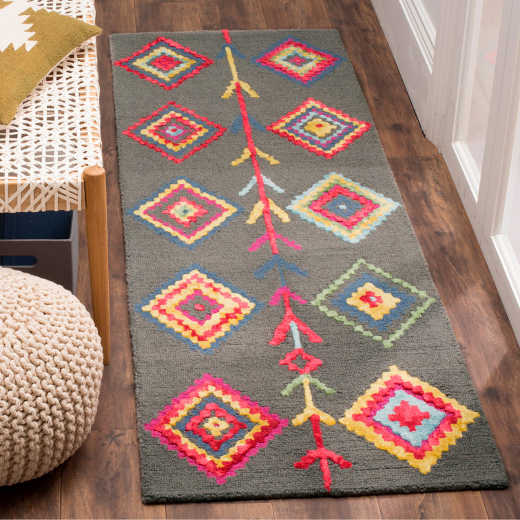 Derose Hand Tufted Wool Geometric Rug