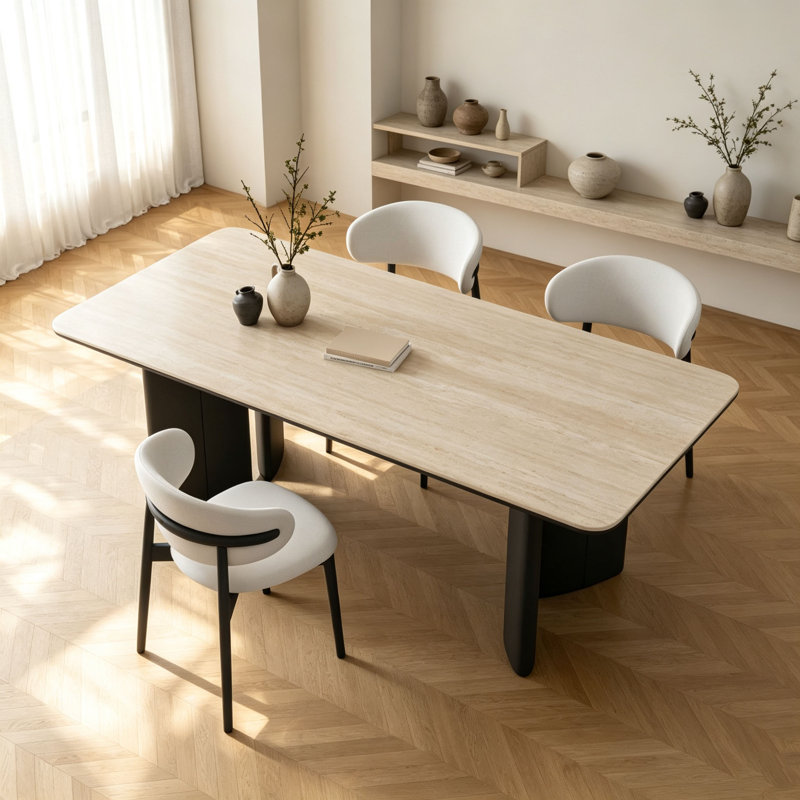 Table de salle à manger French, H 29,5 po x l 78,7 po x P 35,4 po, 9