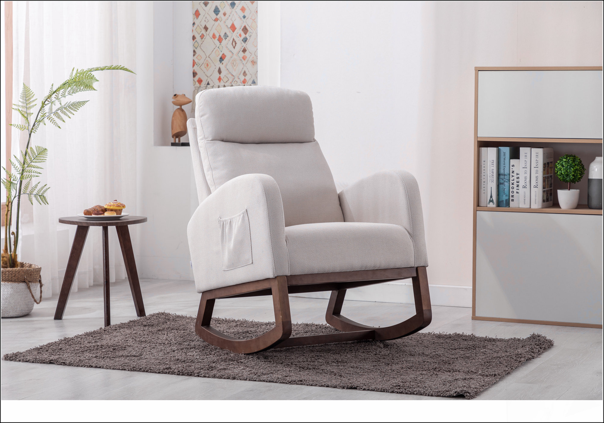 Isabelle & Max™ Living Room Comfortable Rocking Chair With Solid Wood ...