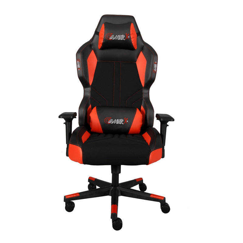 Fauteuil de jeu inclinable et ergonomique en cuir East Urban Home, Rouge