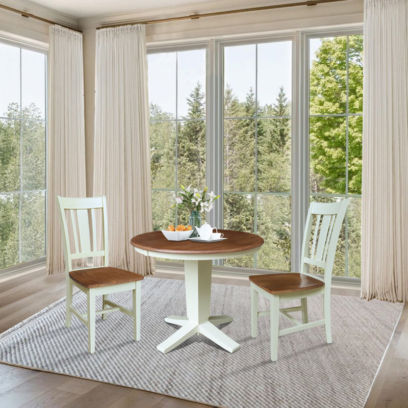 Imauri Extendable Dining Set, Hickory/Shell