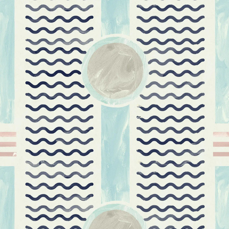 South Beach Facade - Papier peint, Peler et coller, Bleu plage