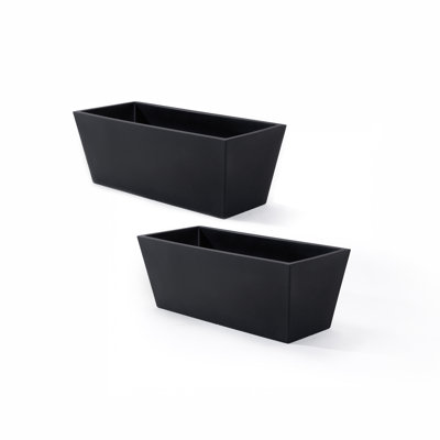Tremont Trough Planter 2pk (Black)
