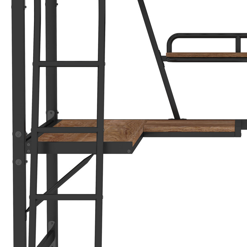 Lit mezzanine double Rhodes Kids, Noir, Double