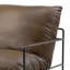 Fauteuil Ashonta en cuir Saturn et noir