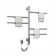 26.6"L x 16.3"W Heated Towel Racks For Bathroom, 180° Rotating Towel Warmer With Built-in Timer