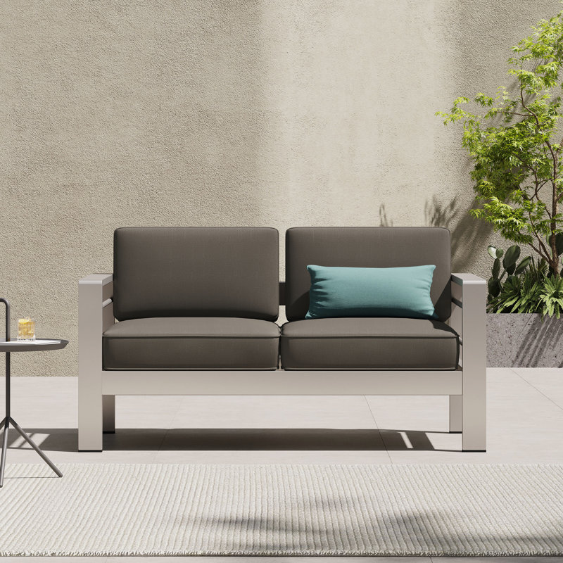 Patio avec structure en aluminium - siège kaki de 10,00 po de hauteur d'eau - extérieur 26,75 po de profondeur, charge de 600 lb