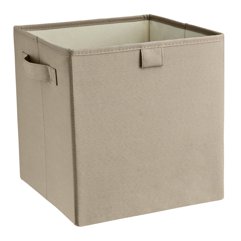 Bac de rangement en tissu Premium Cubes, Gris pierre / gris