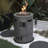 32000 BTU, CSA Certification Diameter 20" Round Outdoor Gas Fire Pit, 2.5Kg Lava Stone And Rainproof Cover,Magnesium Oxide Cultured Stone Surface Finished,, More Suitable For Outdoor Garden