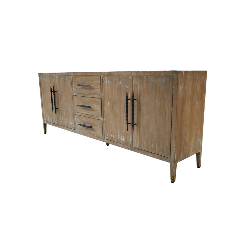 Buffet 3 tiroirs Julaine, gris naturel