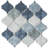 Ecoglassify 11.82 in. x 11.82 in. Arabesque Matte Glass Mosaic Tile