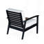 Fauteuil à assise profonde, finition huilée naturelle, coussins bourgogne-1601073306-1601073305
