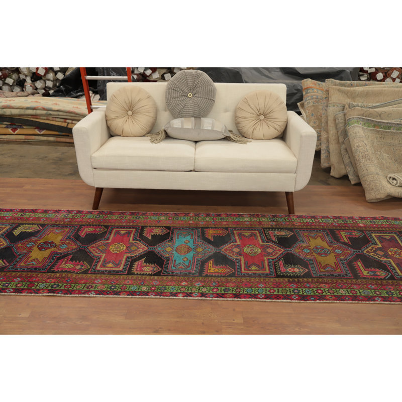 Geometric Traditional Runner Rug 3x11