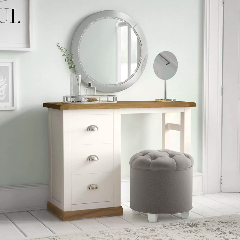 Minidoka Dressing Table, Waxed Oak