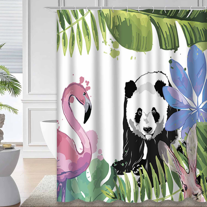 Rideau de douche imperméable Safari Friends, L 72 po x l 84 po