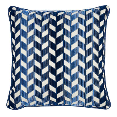 Chevron Strie Velvet Pillow