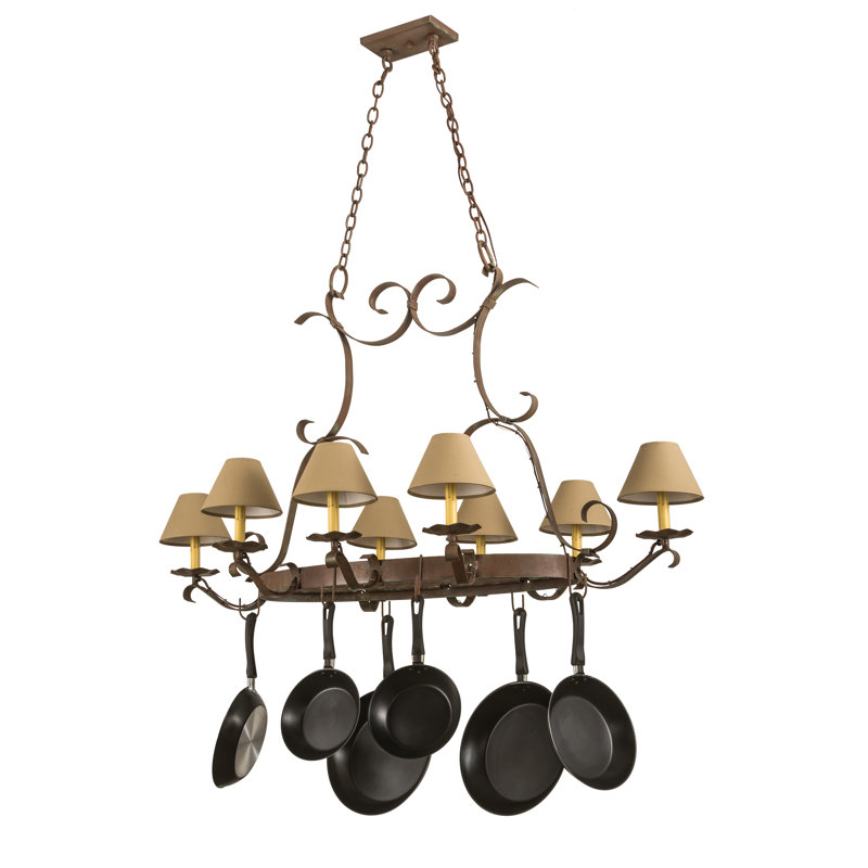 8 Light Pot Rack