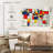 Avery Abstract Squares World Map-108095408