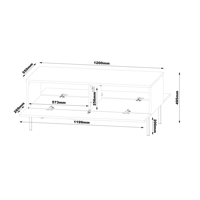 Antich Four Leg Coffee Table with Storage
