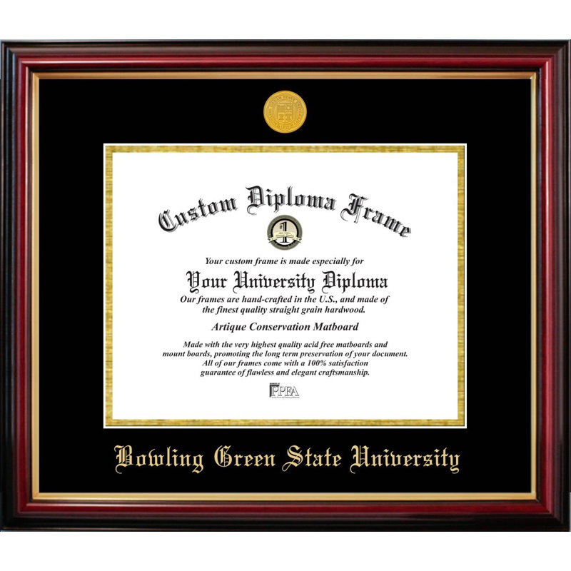 Cadre de petit diplôme Bowling Green State University, NCAA Bowling Green State, L 11 po x H 8,5 po