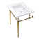 Edwardian Ceramic Rectangular 25" Console Bathroom Sink