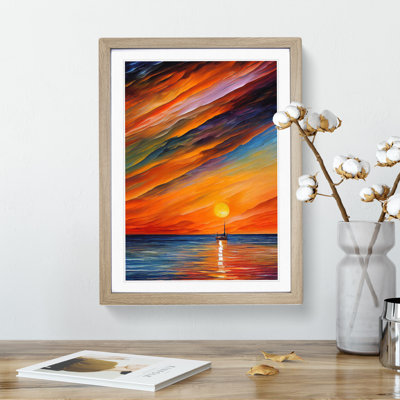Boats Under The Sunset No.4 - Single Picture Frame Print