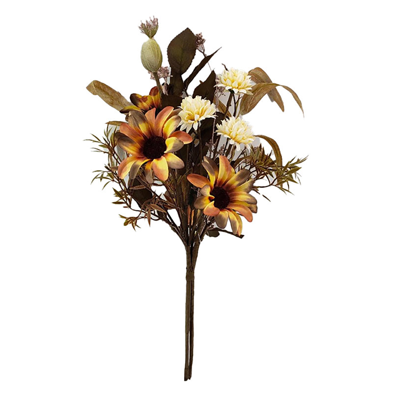 Buisson de fleurs artificielles 19 po, ensemble de 2