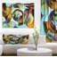 « vitrailed glass pattern », impression à multiples images sur toile tendue