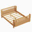 Wood Platform Bed with Rails for Kids, Low Profile Toddler Bed Frame-1680930273-1680930274
