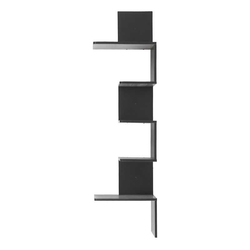 Authement 5 Piece Corner Shelf, French Oak Grey