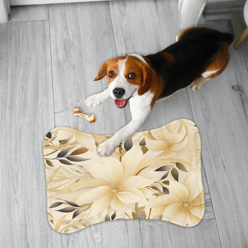 Tapis neutre à feuilles - 1 pièce