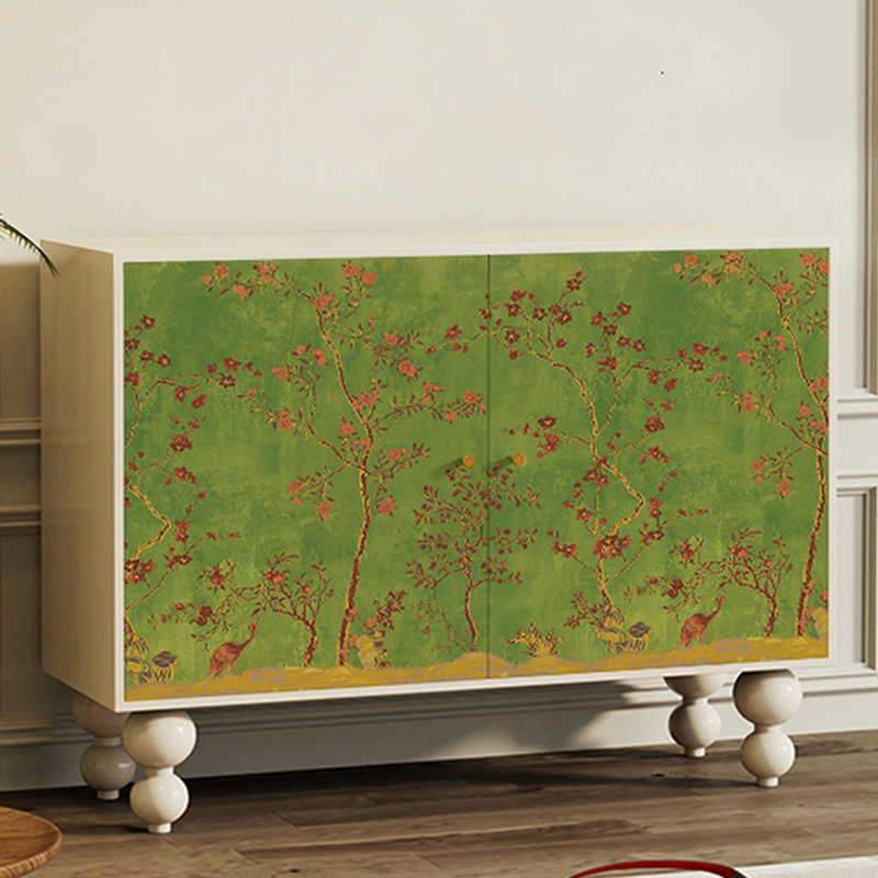 Buffet en bois massif Moder, Blanc