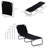Folding Pool Chair - Black Adjustable & Lightweight Patio Sun Lounger With Steel Construction