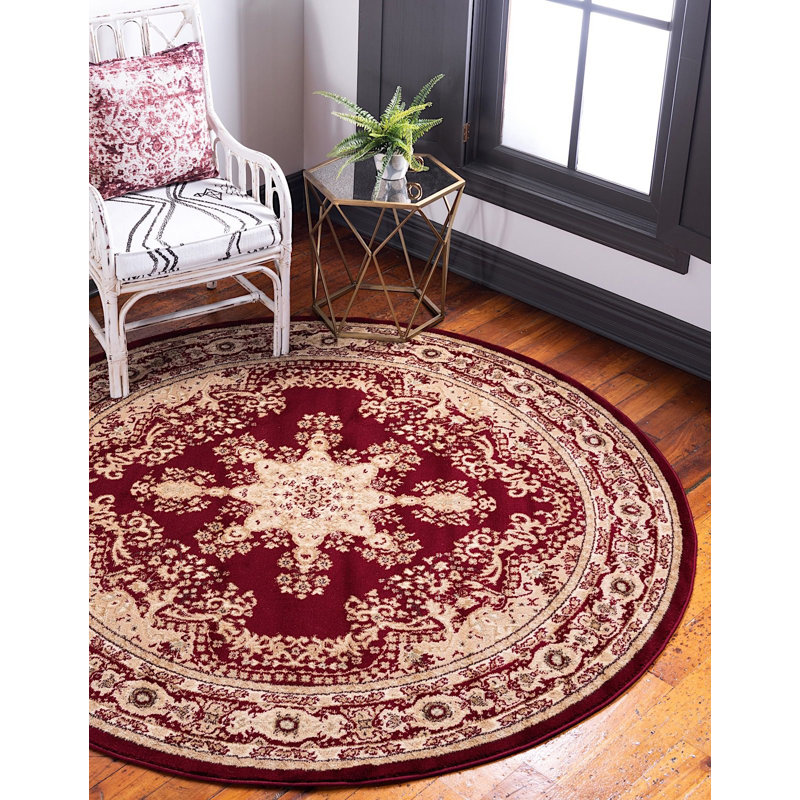 Tapis oriental rouge Gangemi, Rond 8 pi